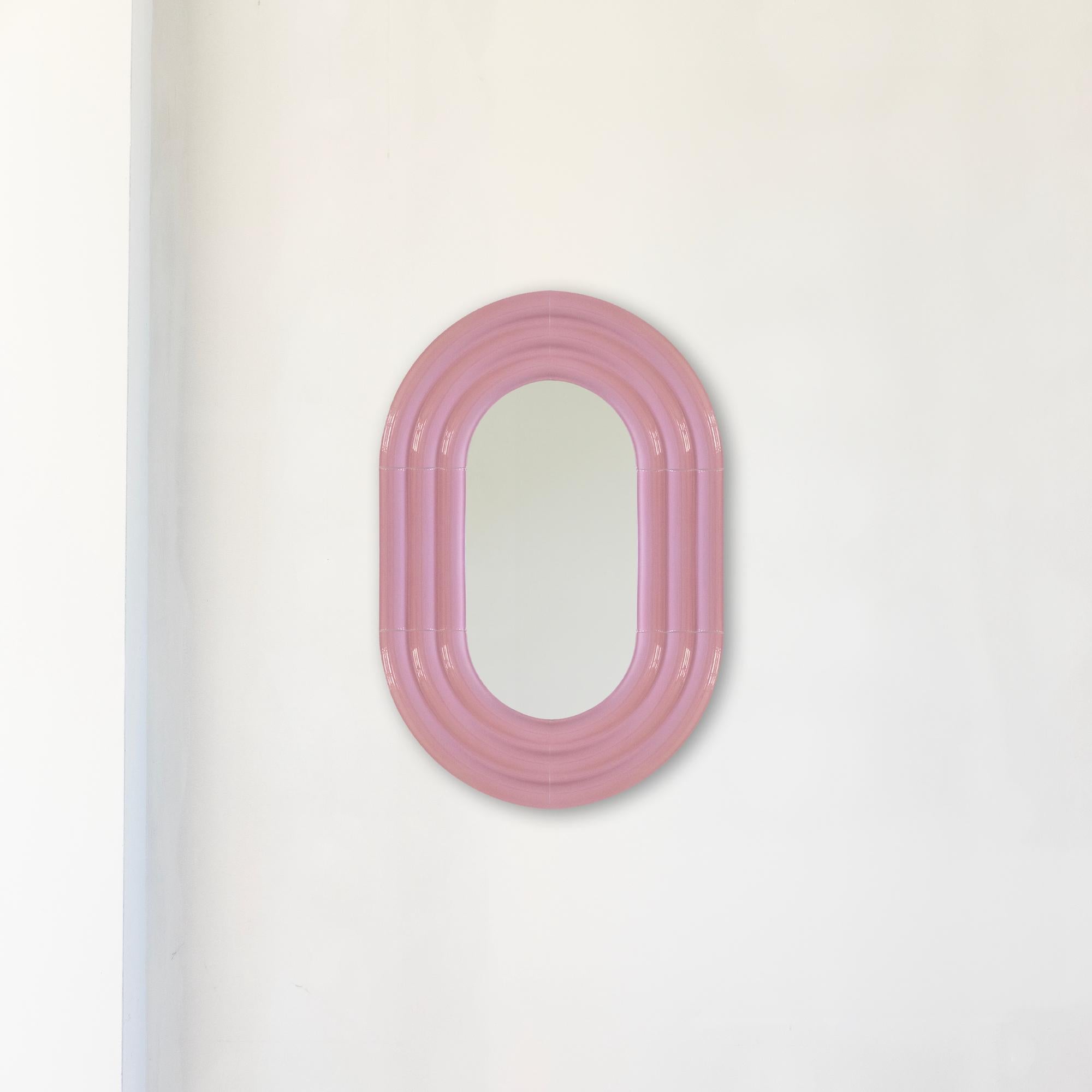 Contemporary Ceramic Mirror 'Elo' by Pani Jurek, 60-90 Pistachio For Sale 10