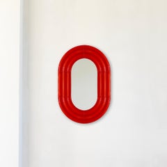 Contemporary Ceramic Mirror 'Elo' by Pani Jurek, 60-90 Red
