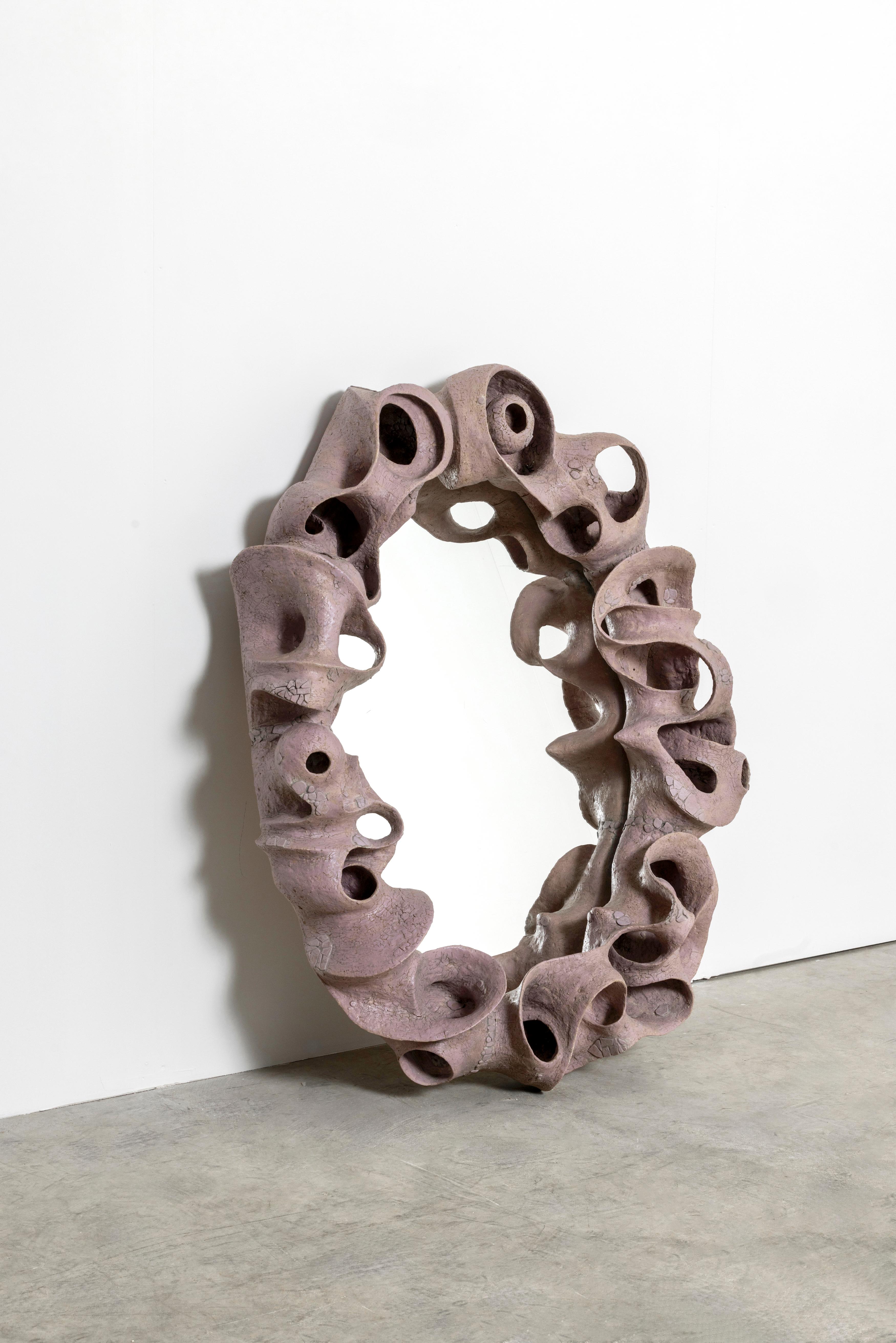 Organic Modern Contemporary Ceramic Mirror 