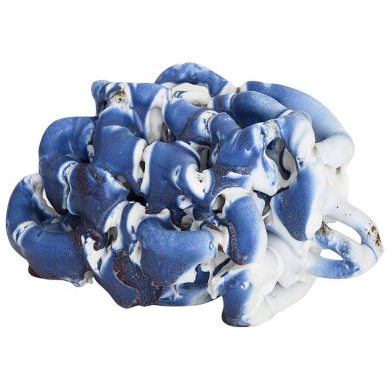 Contemporary Ceramic Model “Blue Cloud 1616” by Bente Skjøttgaard, Denmark, 2016 In Excellent Condition In Barcelona, ES