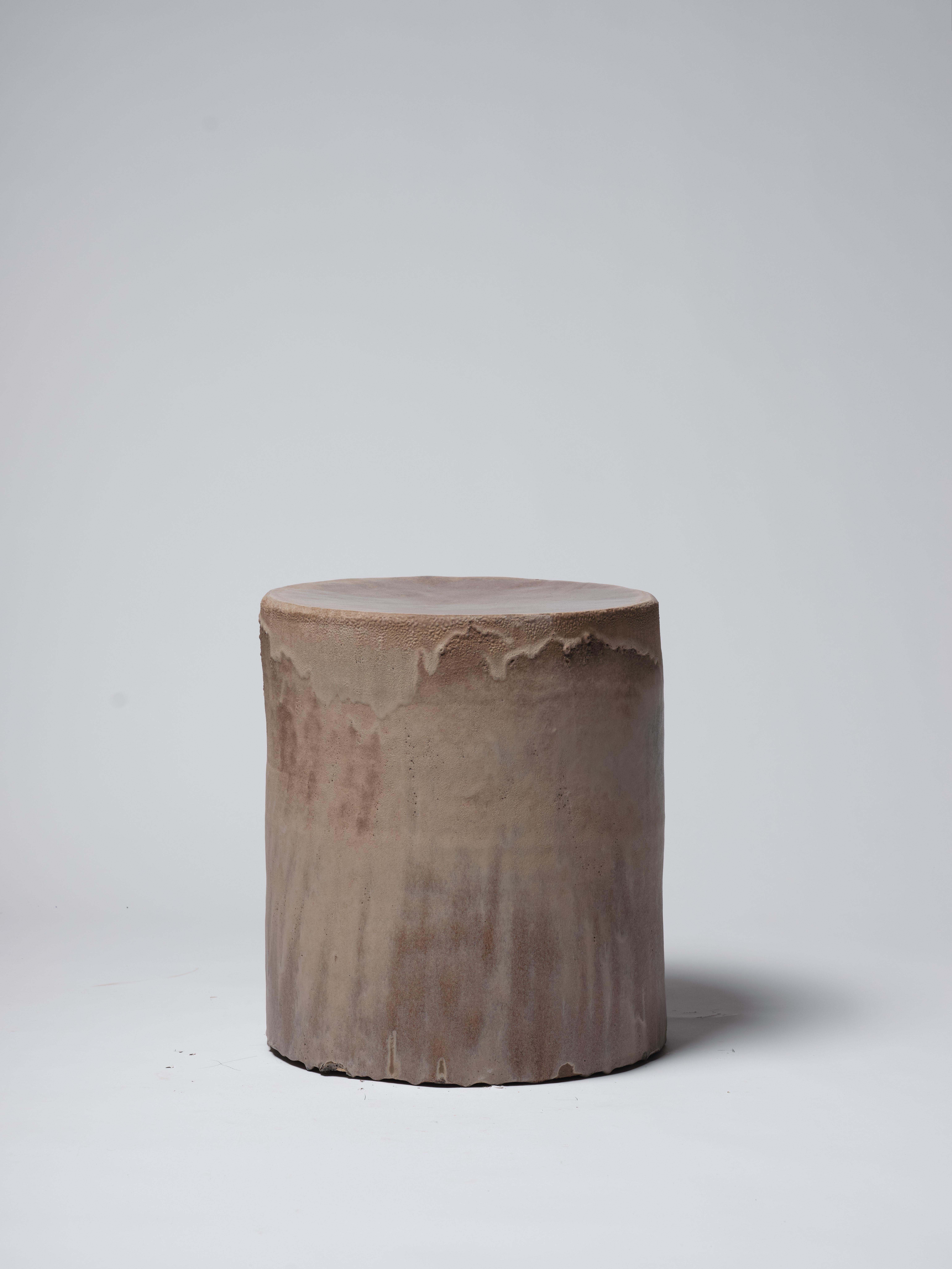 Spagnolo Tavolino da caffè moderno in ceramica contemporanea / Tavolino da salotto in terracotta smaltata al manganese