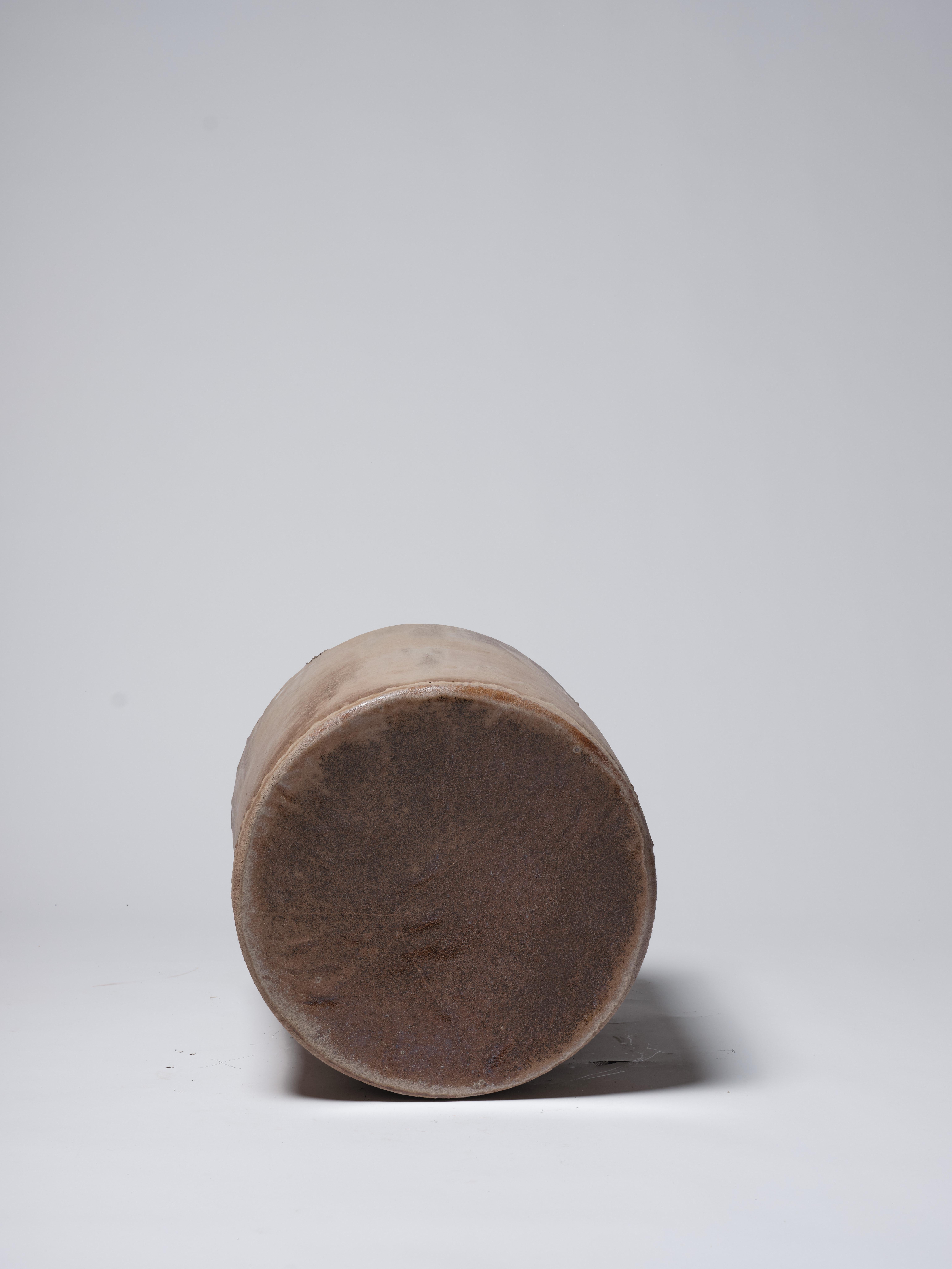 Smaltato Tavolino da caffè moderno in ceramica contemporanea / Tavolino da salotto in terracotta smaltata al manganese
