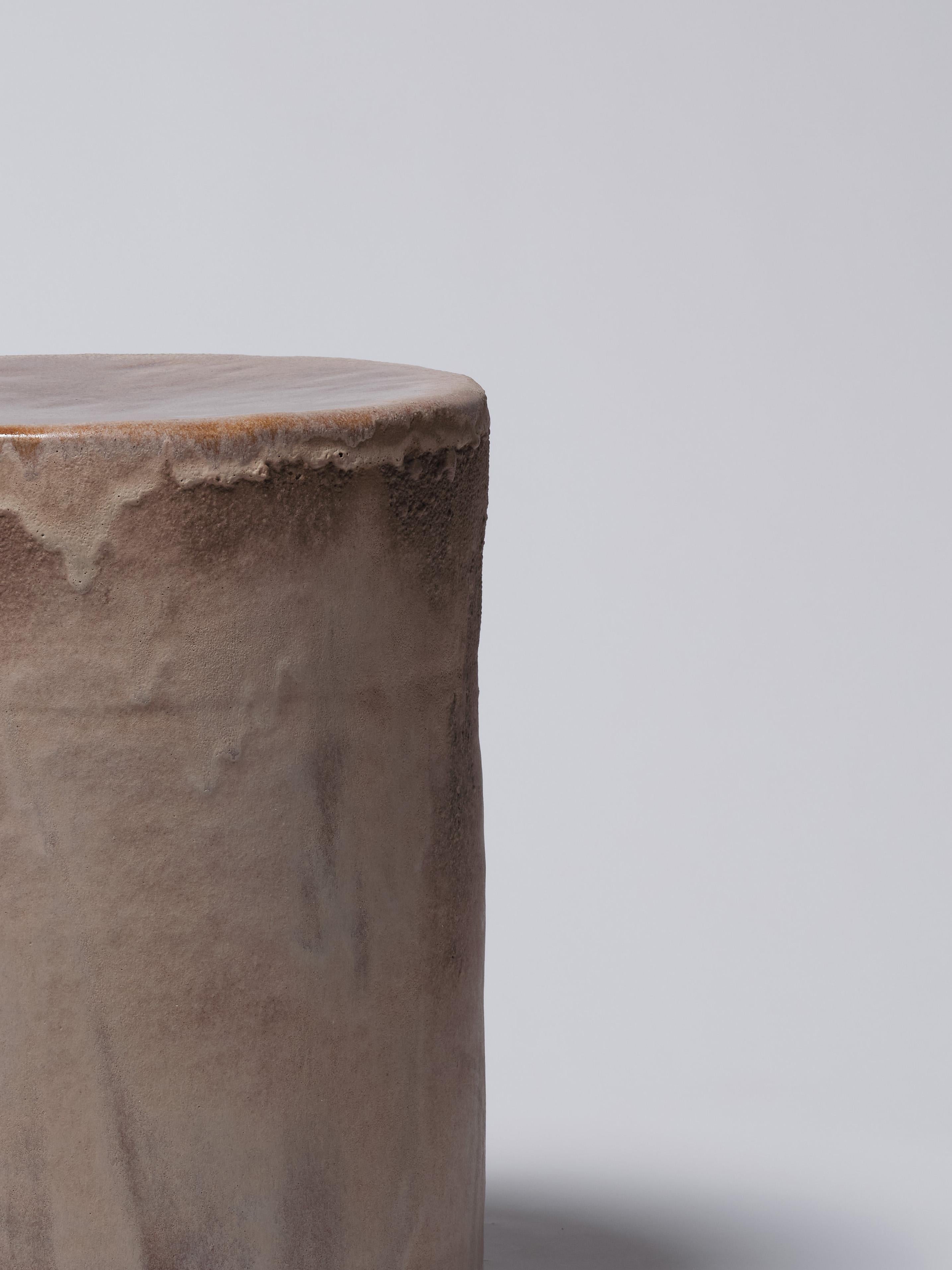 Ceramica Tavolino da caffè moderno in ceramica contemporanea / Tavolino da salotto in terracotta smaltata al manganese