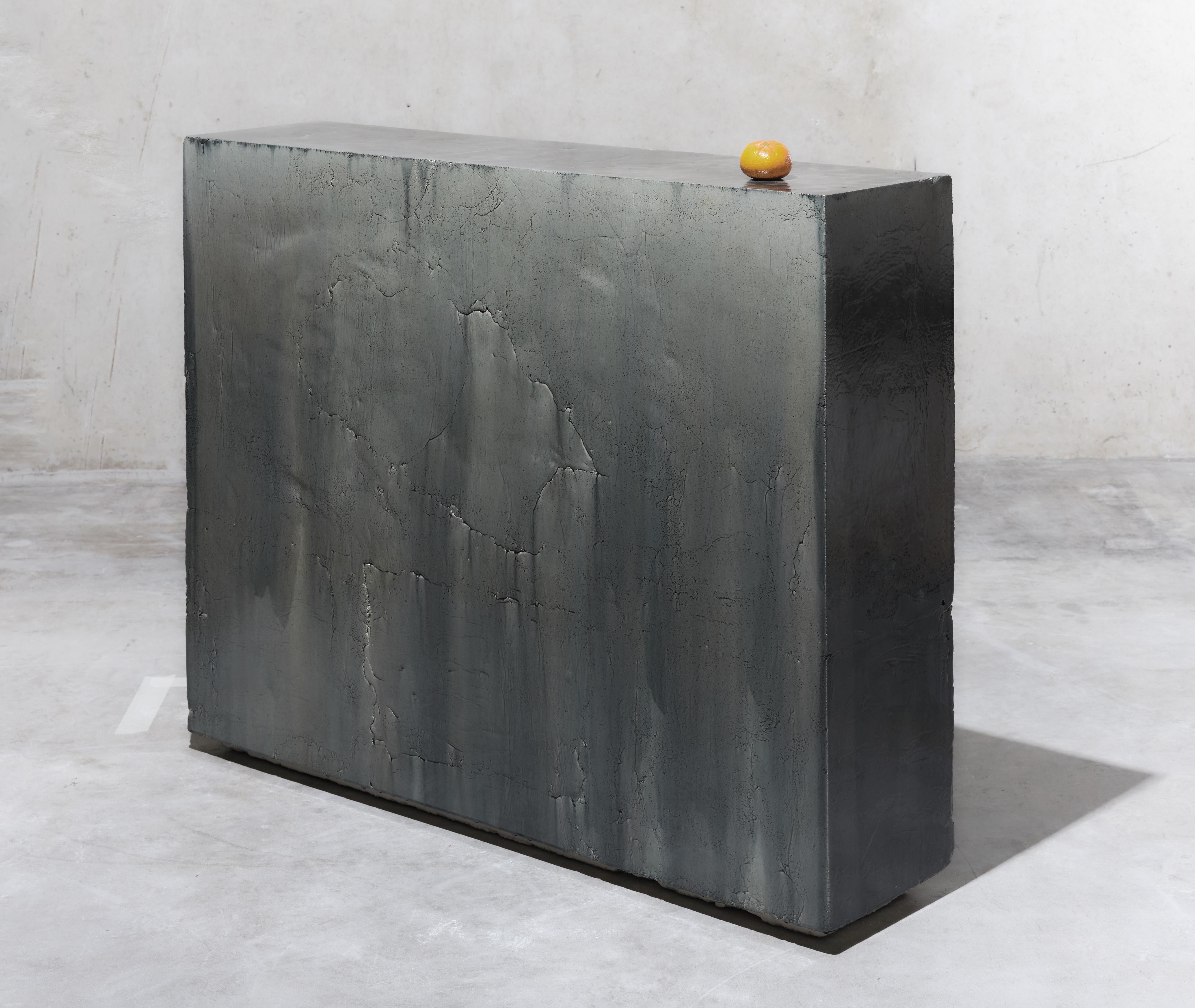 Contemporary Ceramic Modern, Iron Oxide, Manganesse Sfumato with Lead L.A 97 For Sale 1