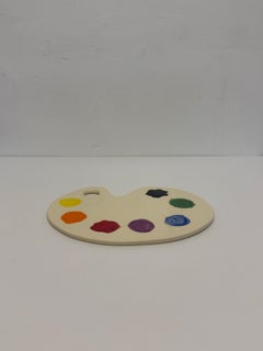 Contemporary Ceramic Painters Pallet Sculpture, Signed 2019