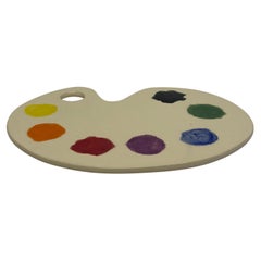 Contemporary Ceramic Painters Pallet Sculpture, Signed 2019