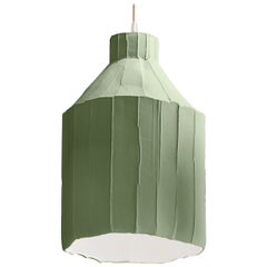 Lampada contemporanea in ceramica Sage Green SUFI Texture Corteccia