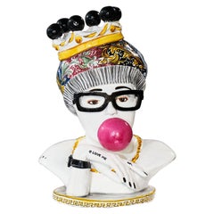 Contemporary Ceramic Sculpture Angela Head by Vanessa Semaino