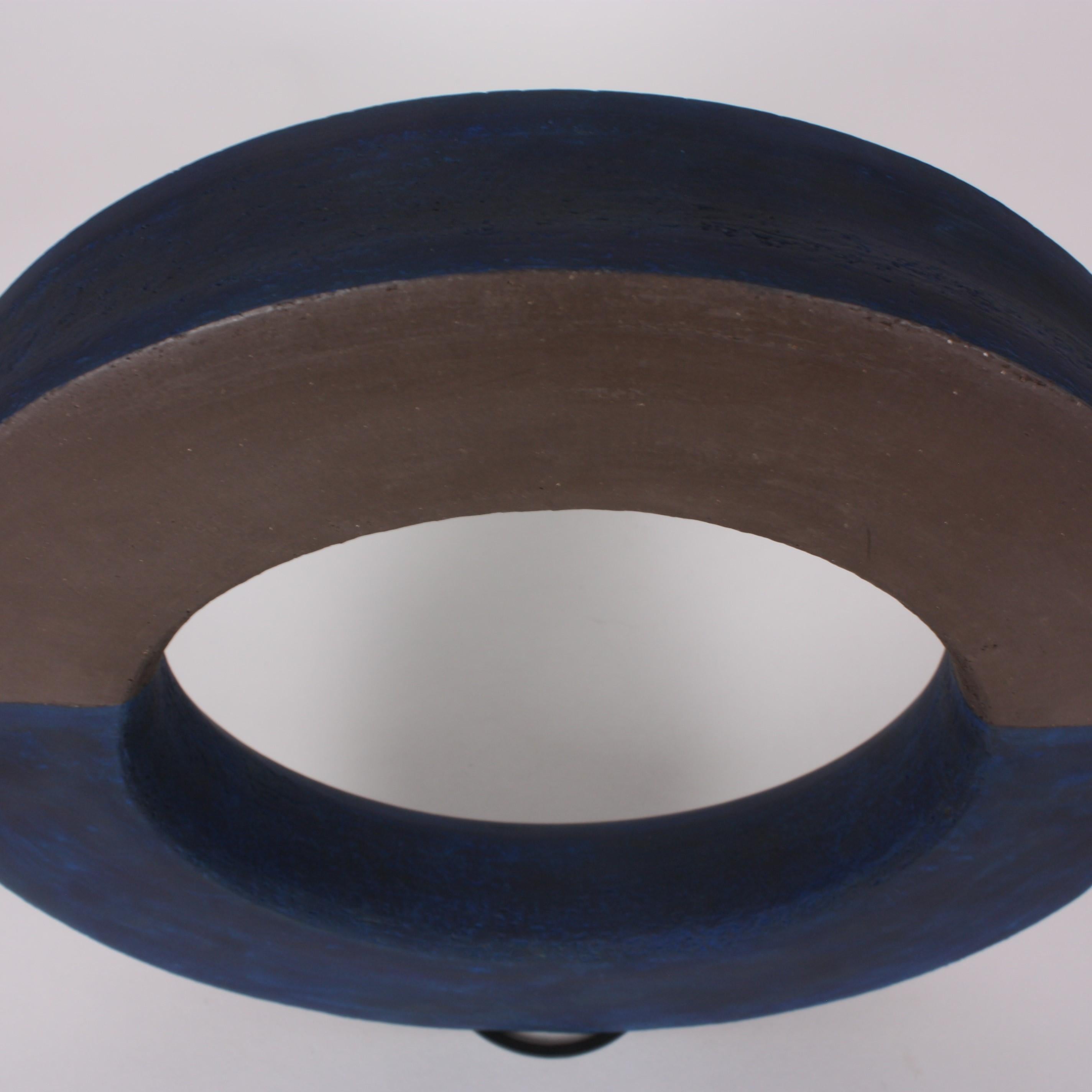 Contemporary Ceramic Sculpture, Anneau Arc Bleu 6