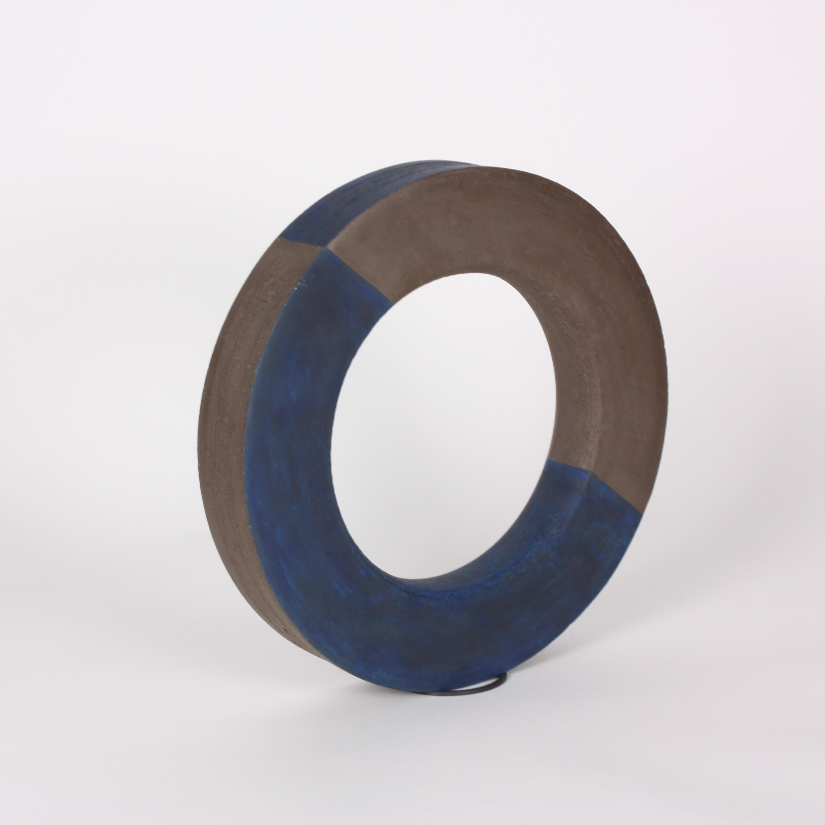 Contemporary Ceramic Sculpture, Anneau Arc Bleu In New Condition In Mareil-Marly, Yvelines