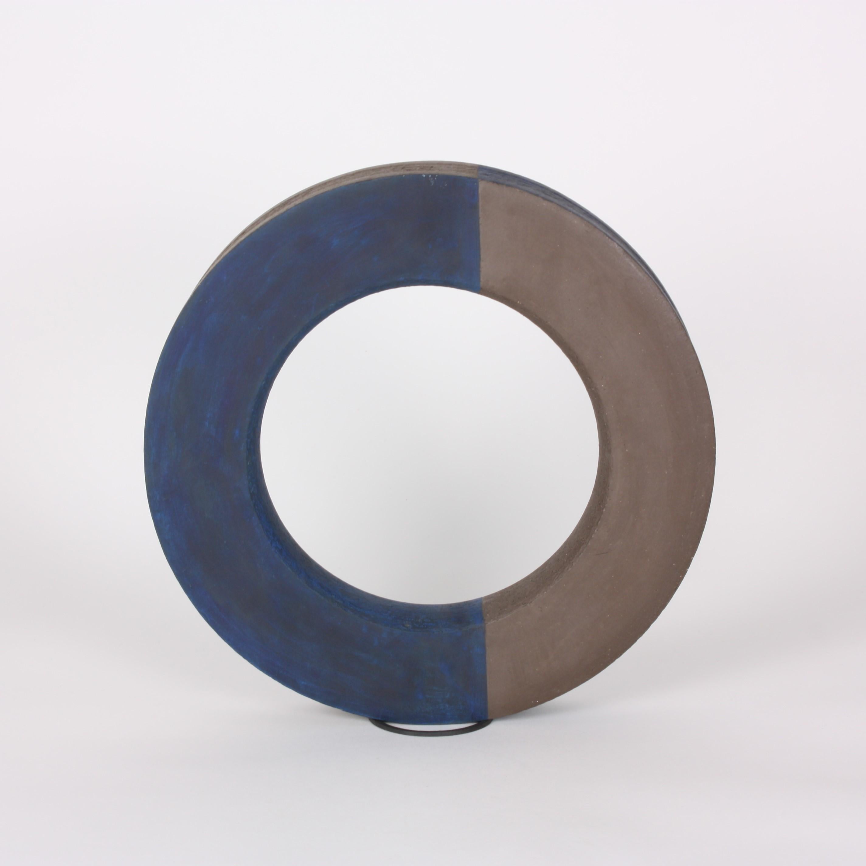 Contemporary Ceramic Sculpture, Anneau Arc Bleu 1