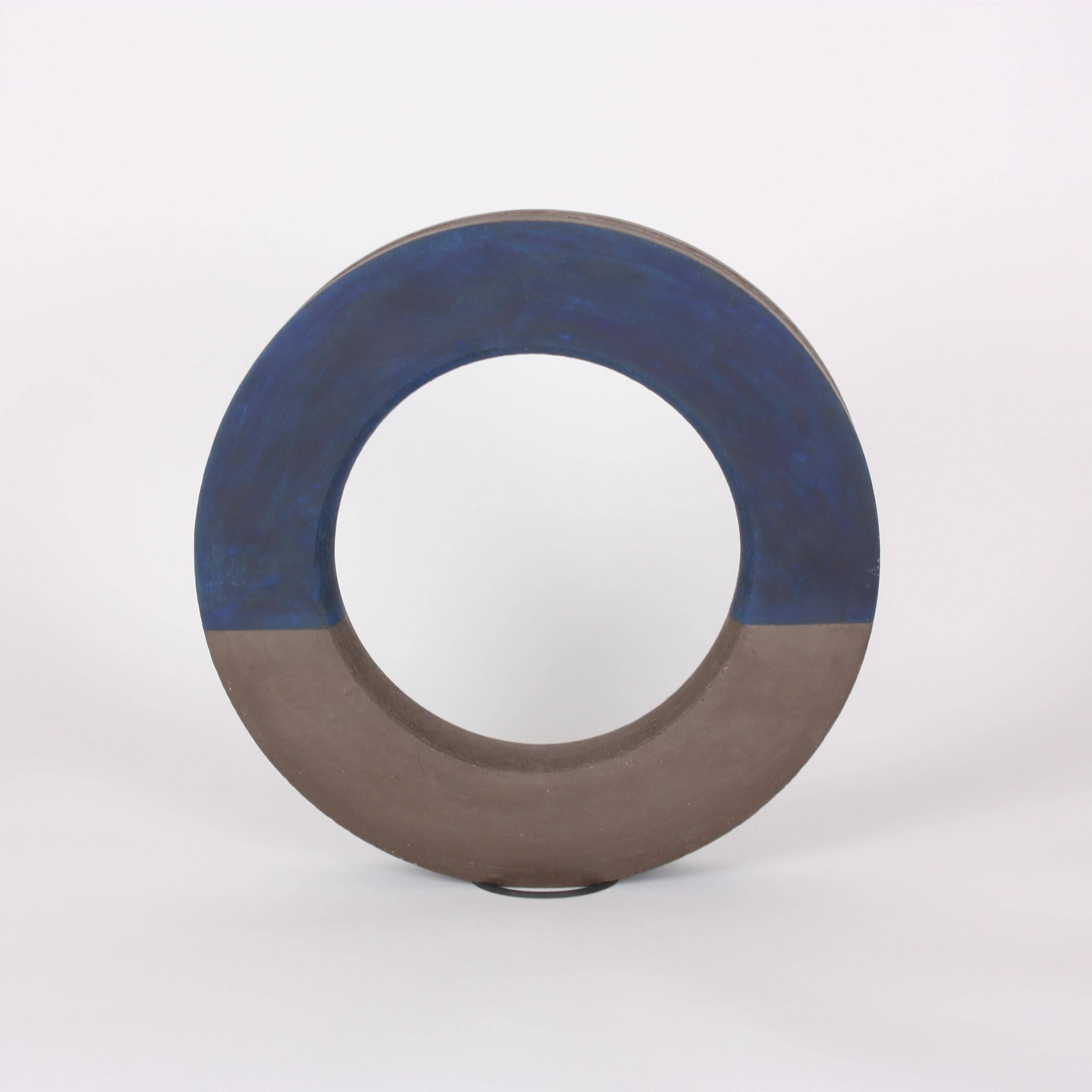 Contemporary Ceramic Sculpture, Anneau Arc Bleu 2