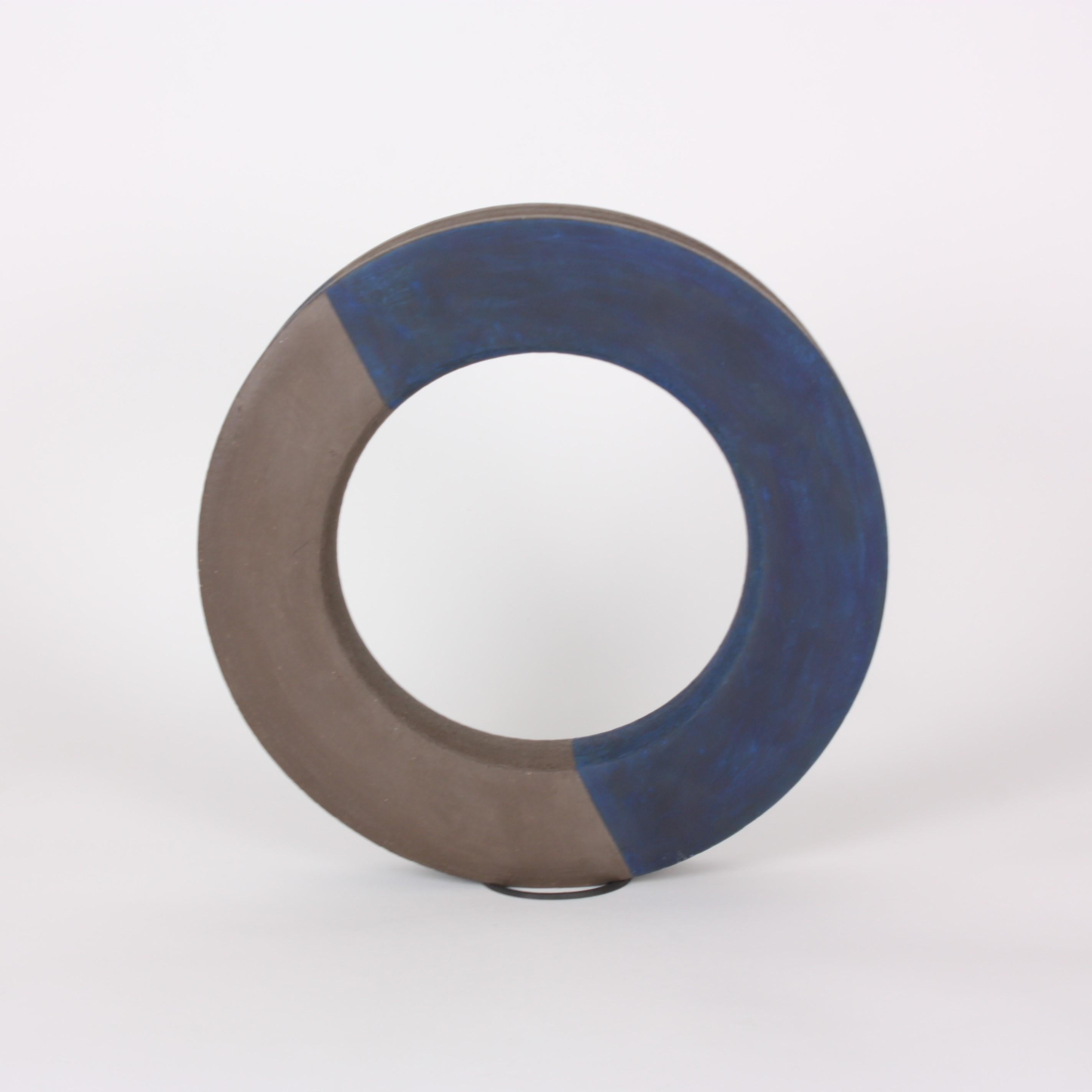Contemporary Ceramic Sculpture, Anneau Arc Bleu 3