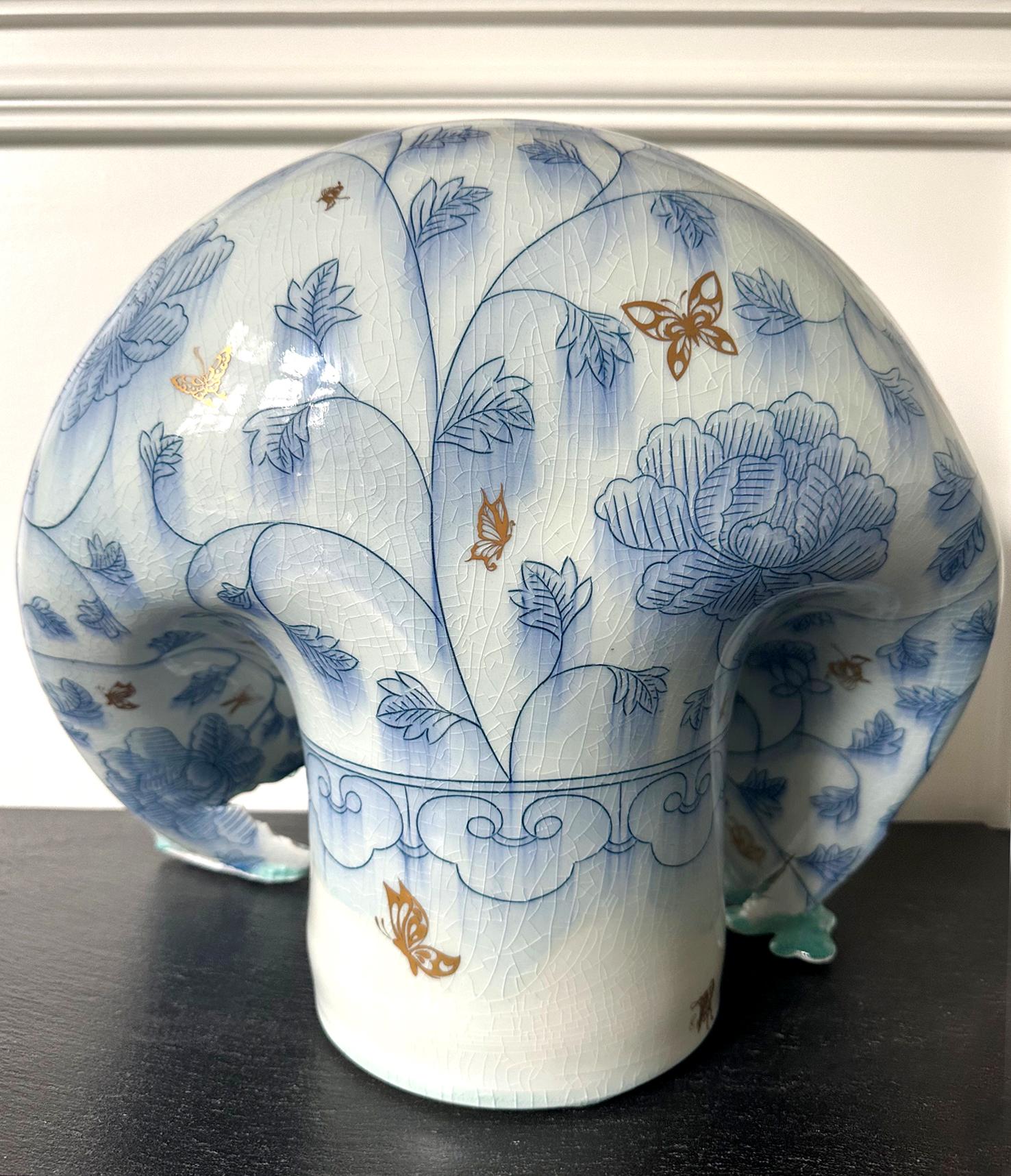 Gilt Contemporary Ceramic Sculpture Deconstructed Vase by Steven Young Lee For Sale