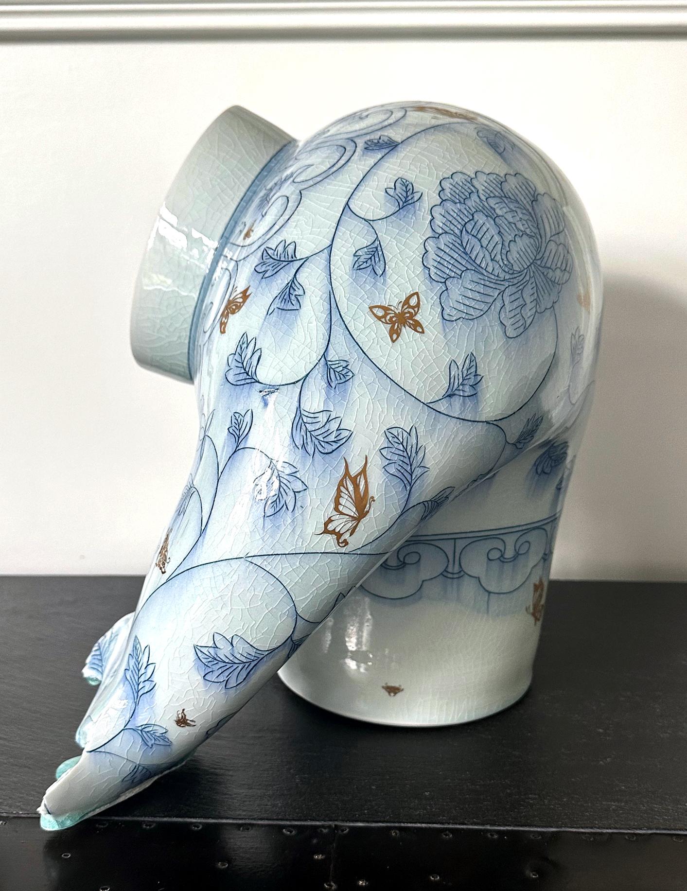 Contemporary Ceramic Sculpture Deconstructed Vase by Steven Young Lee In Good Condition For Sale In Atlanta, GA