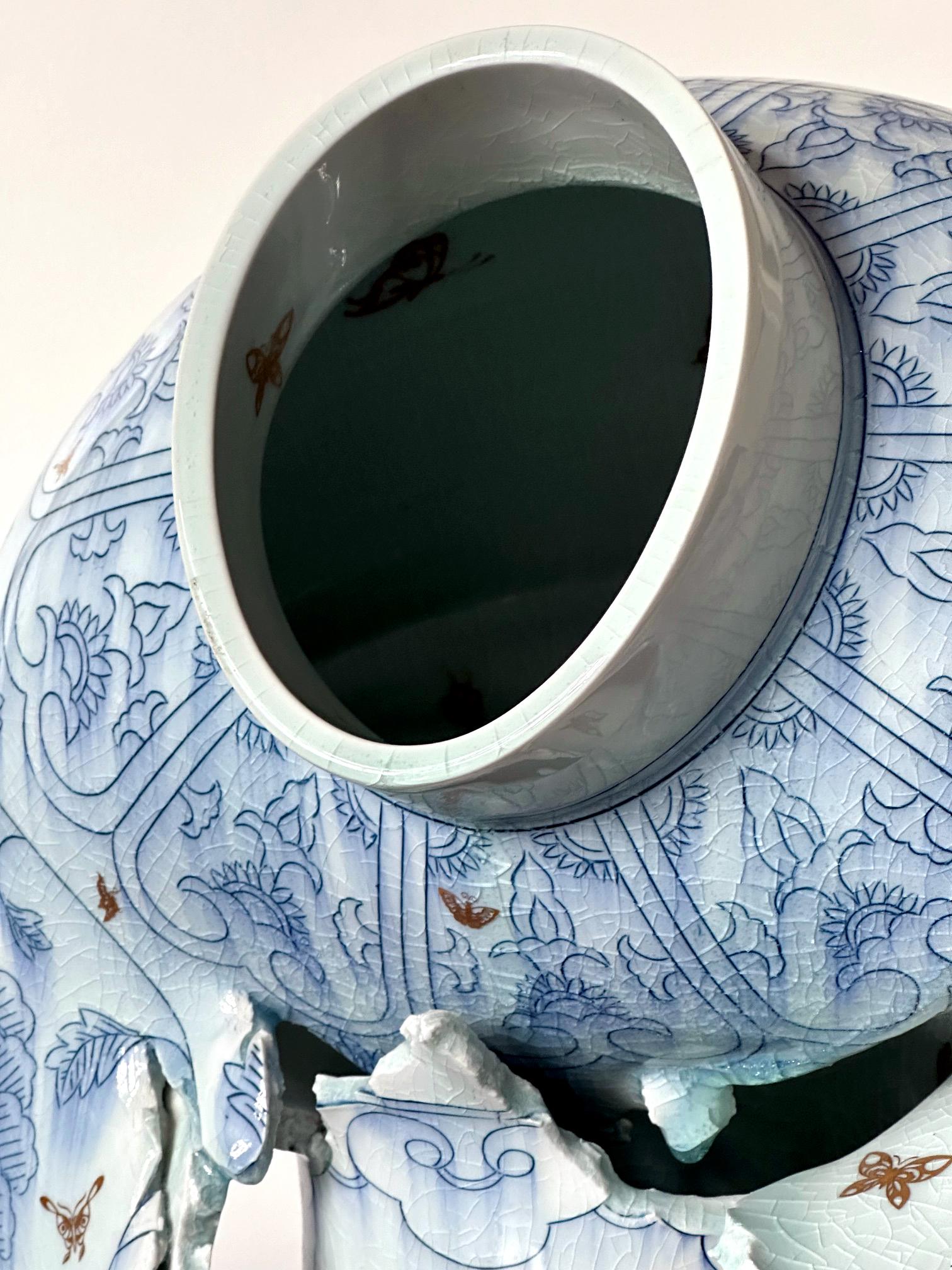 Contemporary Ceramic Sculpture Deconstructed Vase by Steven Young Lee For Sale 1