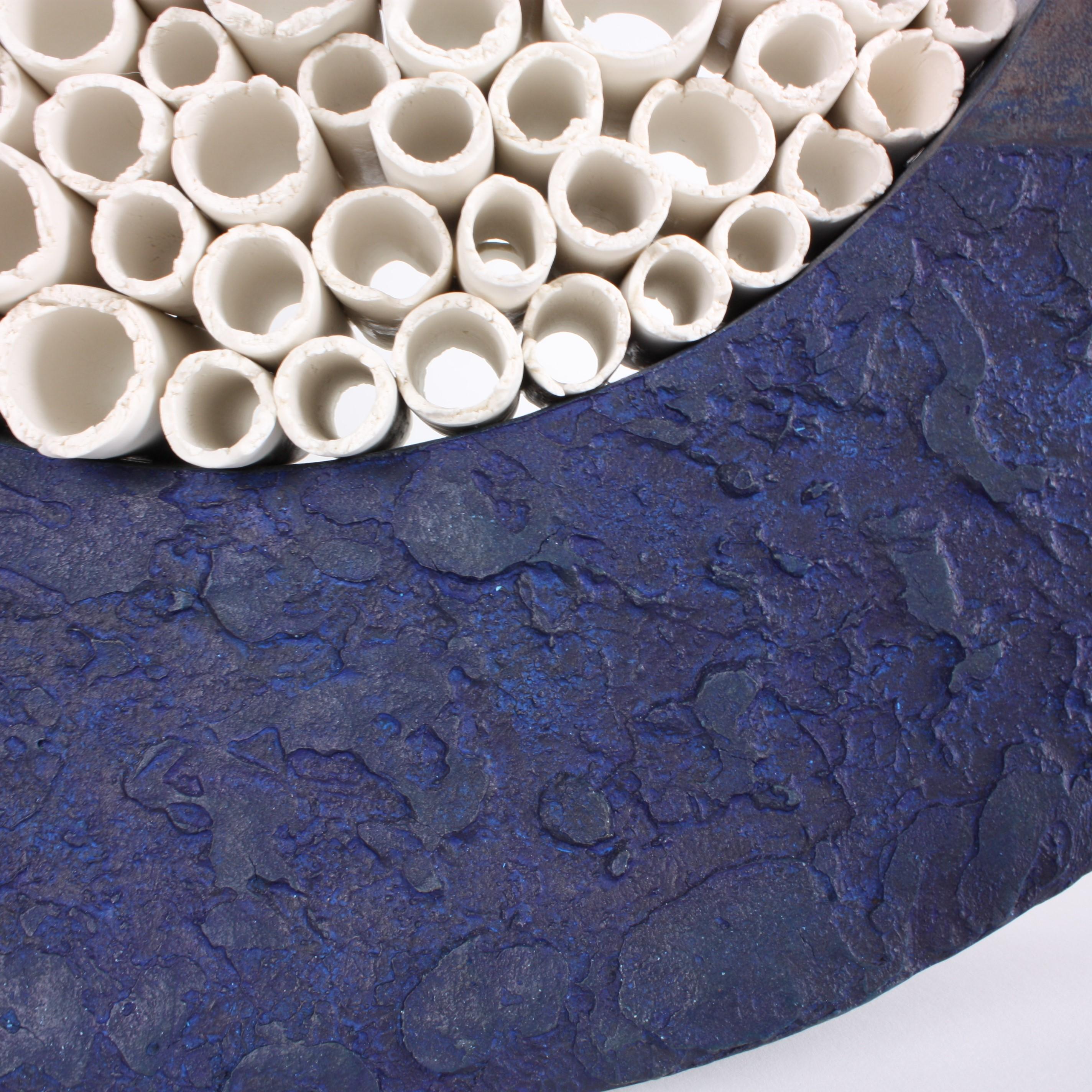 Contemporary Ceramic Sculpture, Grand Anneau Bleu 2