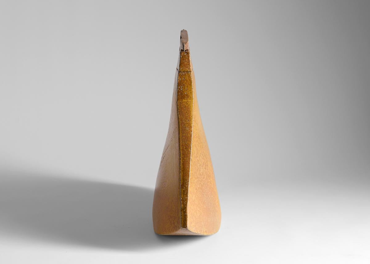 Glazed Contemporary Ceramic Sculpture with Weaving Shuttle by Aage Birck, Denmark, 2015 For Sale