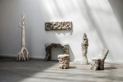 Contemporary Ceramic Side Table "Morille" by Agnès Debizet, France