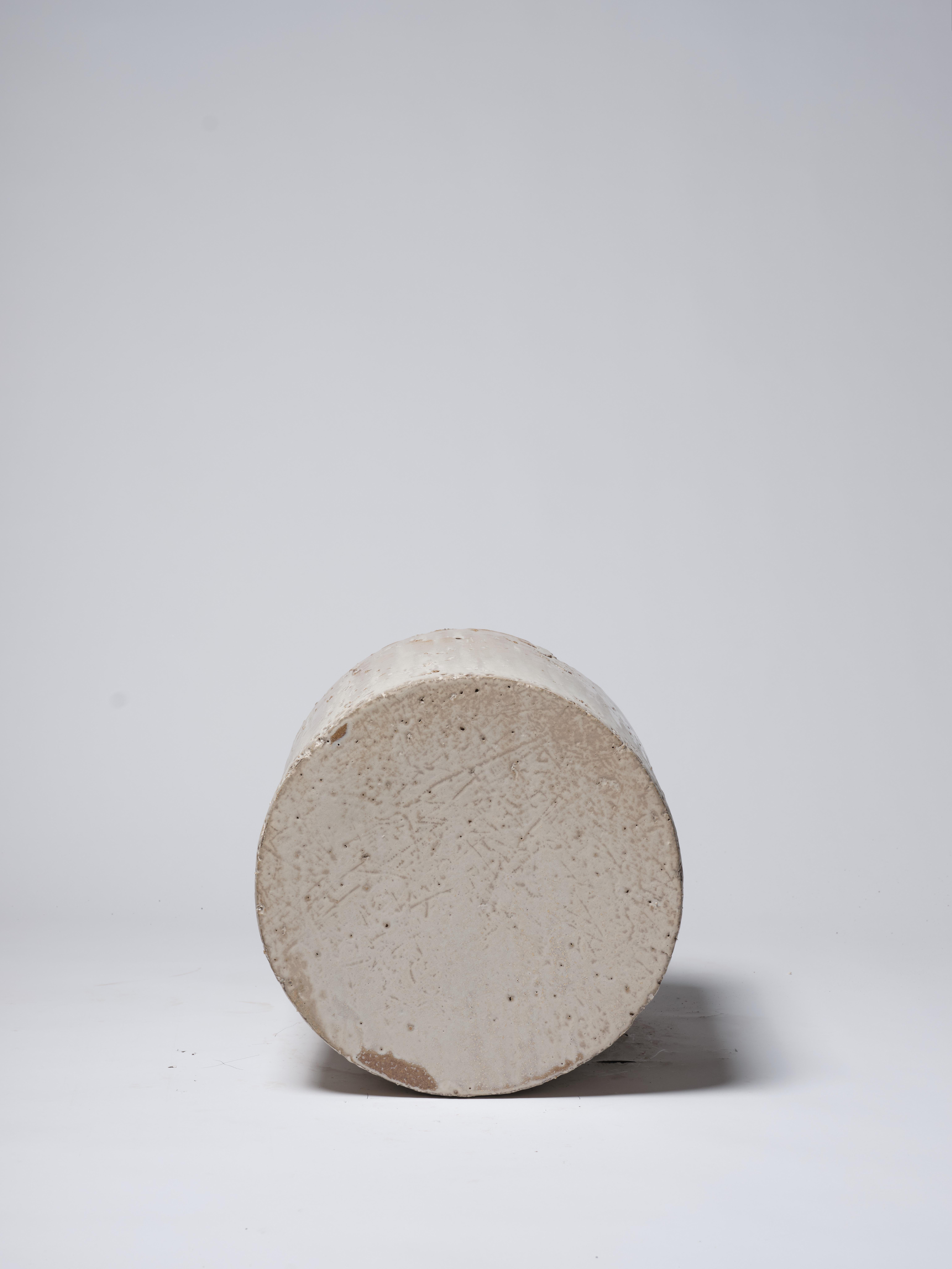 Contemporary Keramik Beistelltisch Hocker Karamell Vanadium glasiertes Steingut im Zustand „Neu“ im Angebot in Rubi, Catalunya