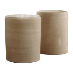 contemporary ceramic side tables/stools
