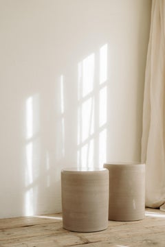 contemporary ceramic side tables/stools