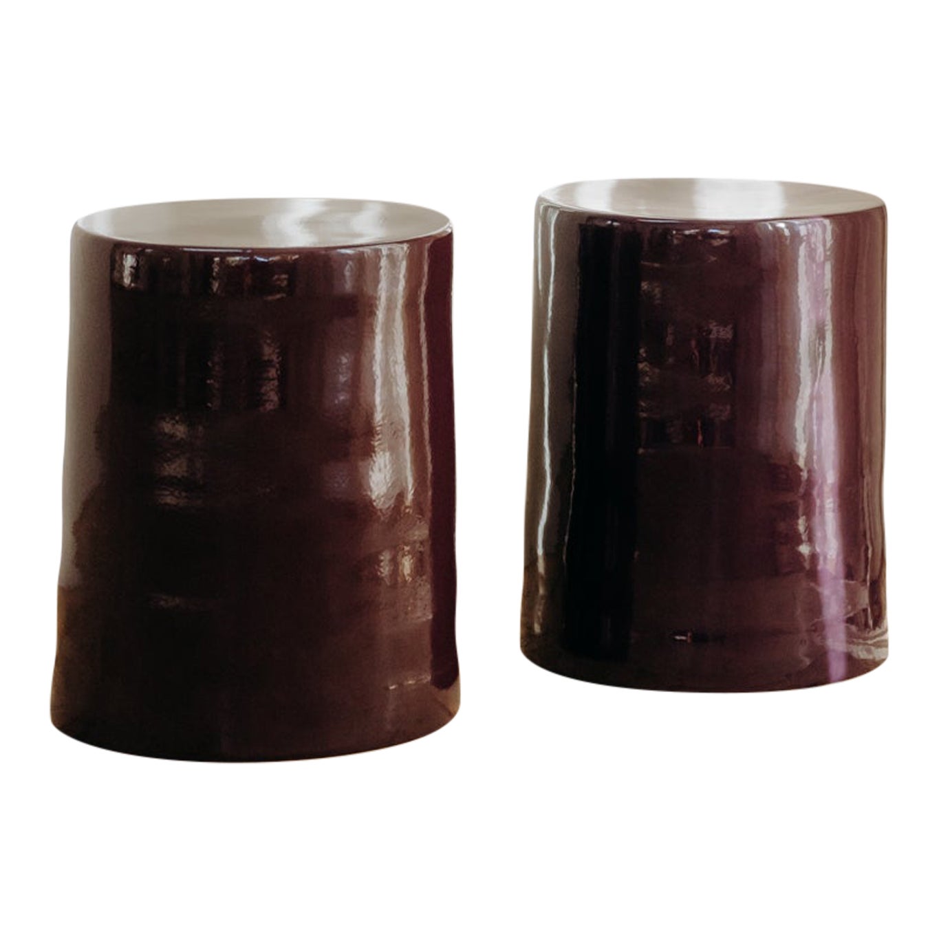contemporary ceramic side tables/stools