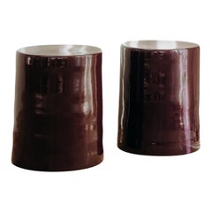 contemporary ceramic side tables/stools