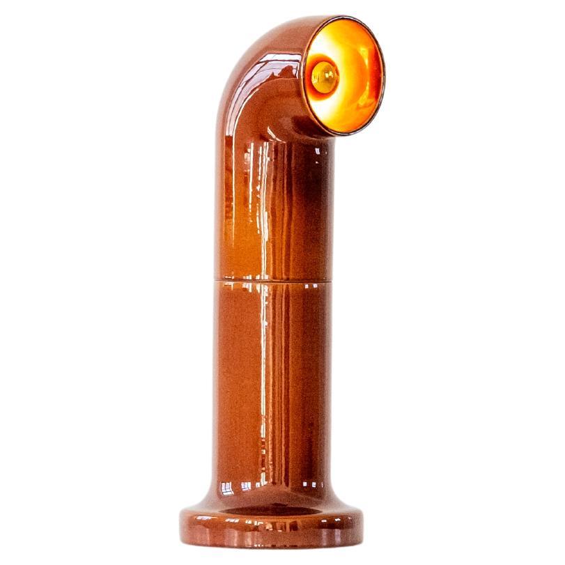 Contemporary Ceramic Standing Lamp 'OP SLIM 2' by Pani Jurek, Brown