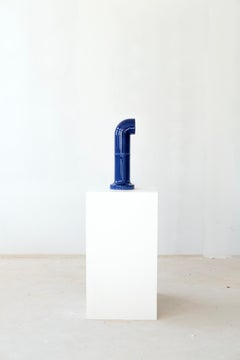 Contemporary Ceramic Standing Lamp 'OP SLIM 2' by Pani Jurek, Ultramarine