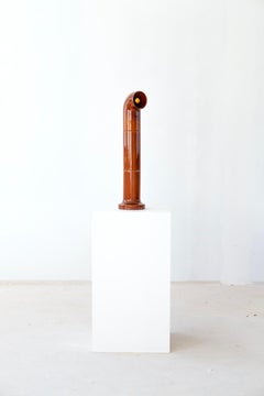 Zeitgenössische Keramik-Stehlampe 'OP SLIM 3' von Pani Jurek, Braun