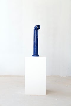Contemporary Ceramic Standing Lamp 'OP SLIM 3' by Pani Jurek, Ultramarine