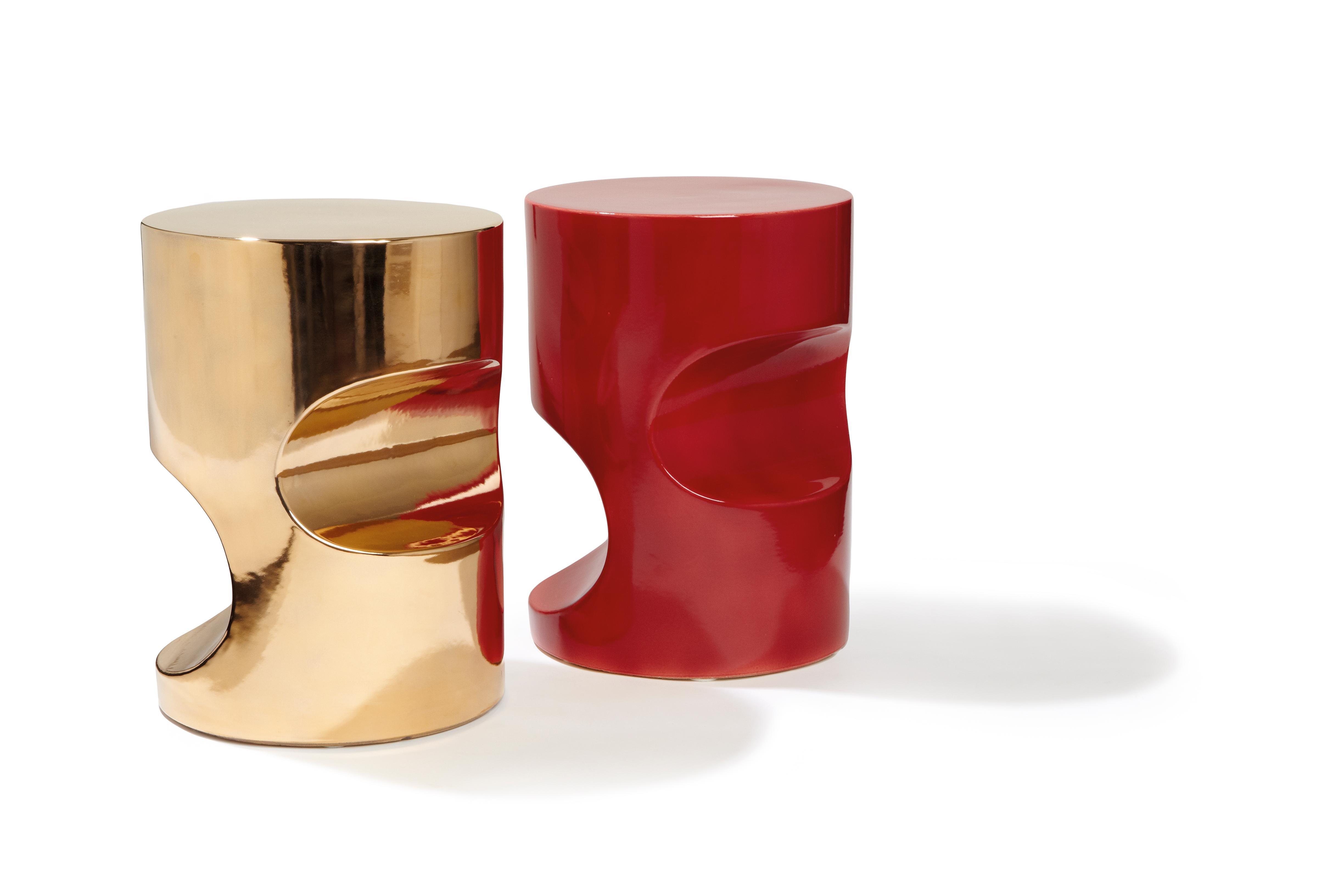 Fétiche ceramic stool designed by Hervé Langlais. Available in different colors.

Hervé Langlais is a graduate of the Normandy School of Architecture in Rouen. He collaborated with Paul Andreu for over fifteen years, working on the National Grand