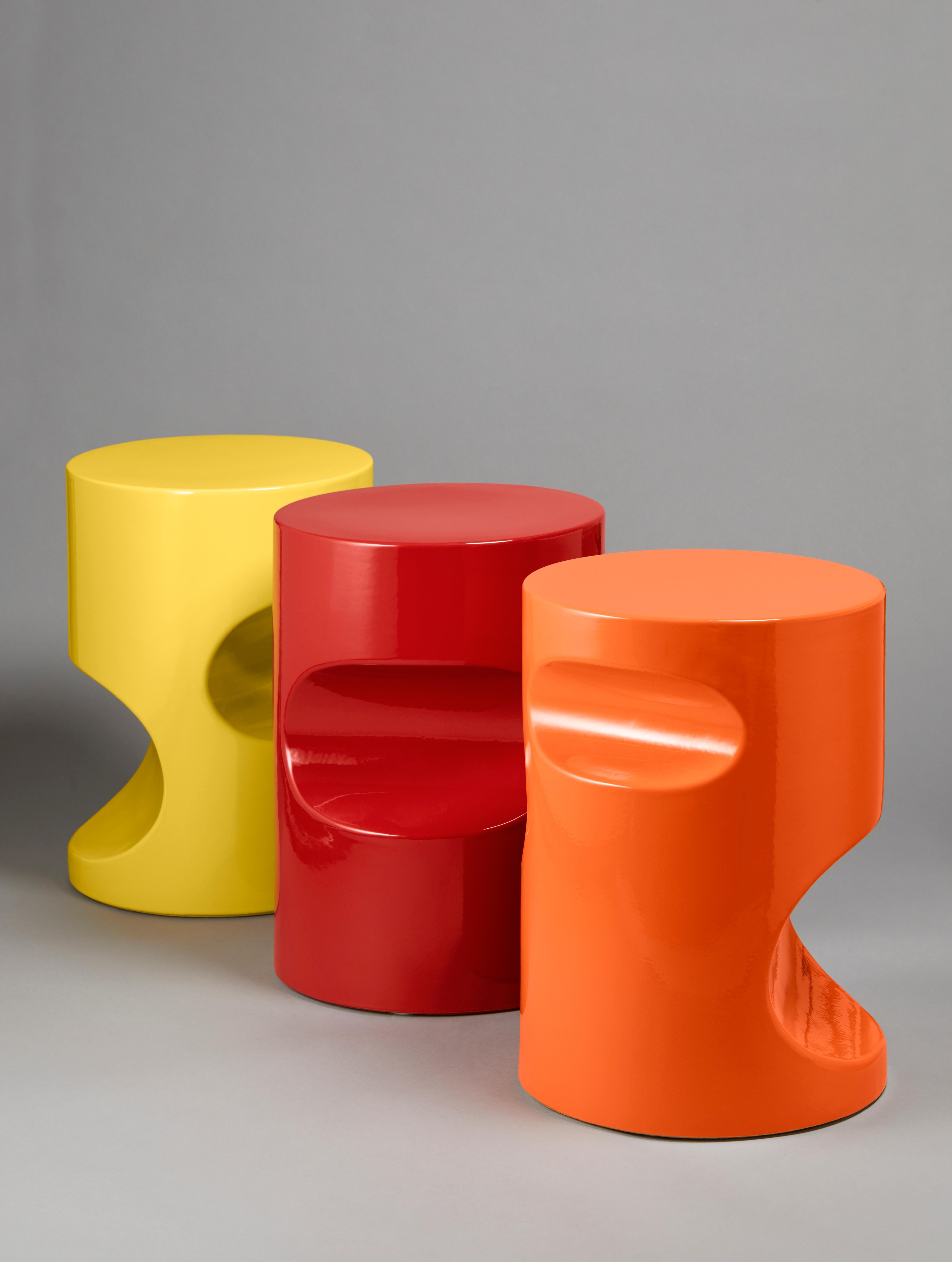 French Contemporary Ceramic Stool by Hervé Langlais For Sale