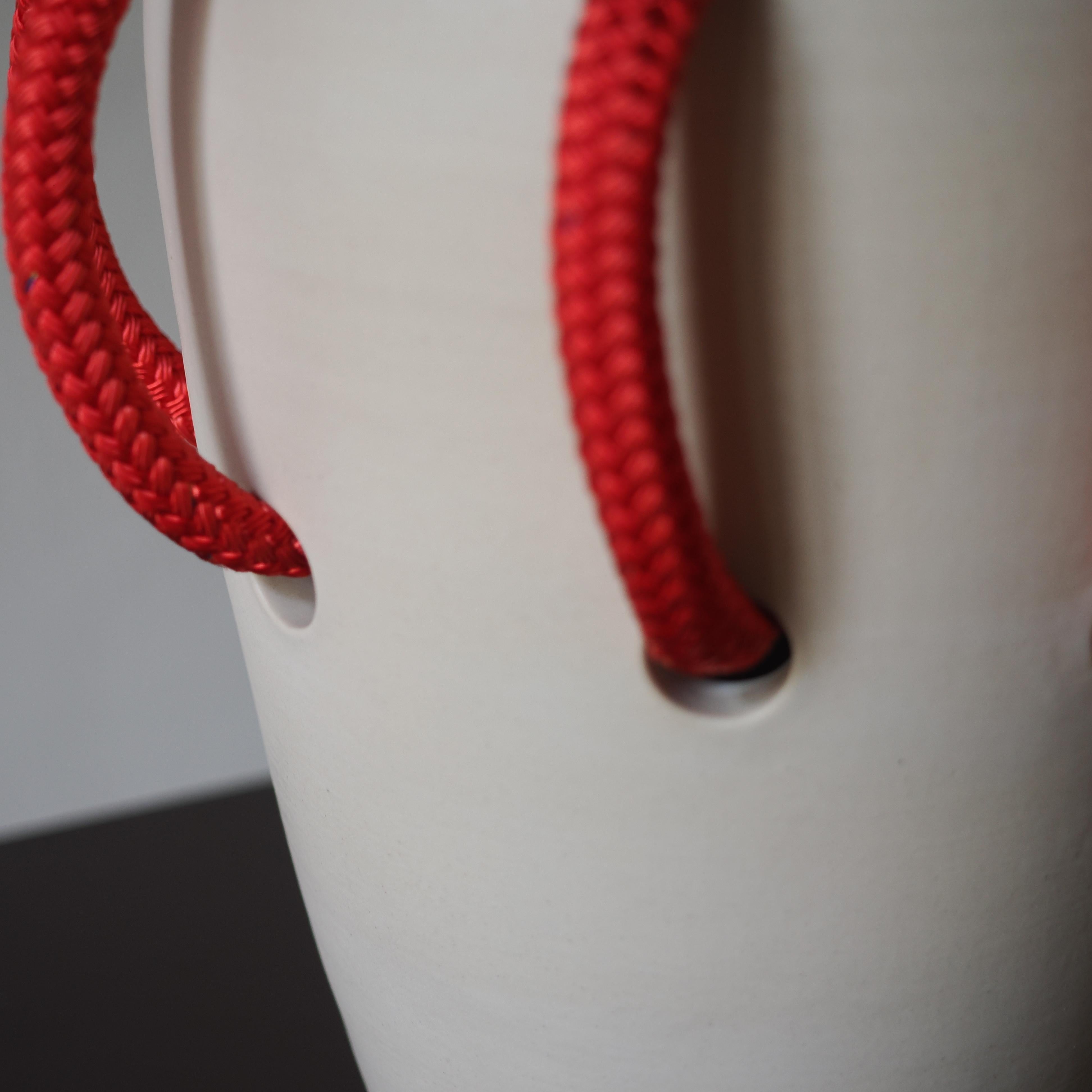Contemporary Ceramic vase hand made in Ibiza, Spain “ Red Lady n.2” In New Condition For Sale In SANTA EULÀRIA DES RIU, ES