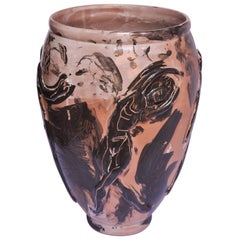 Contemporary Ceramic Vase Majolica Pottery Handmade