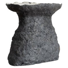Contemporary Ceramics, Naturalistic, Earthly & Aquatic Glazed Stoneware Vessel 