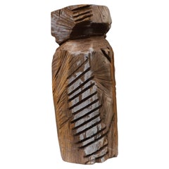 Contemporary Kettensägen geschnitzte Holzskulptur 005 von Studio Melrose