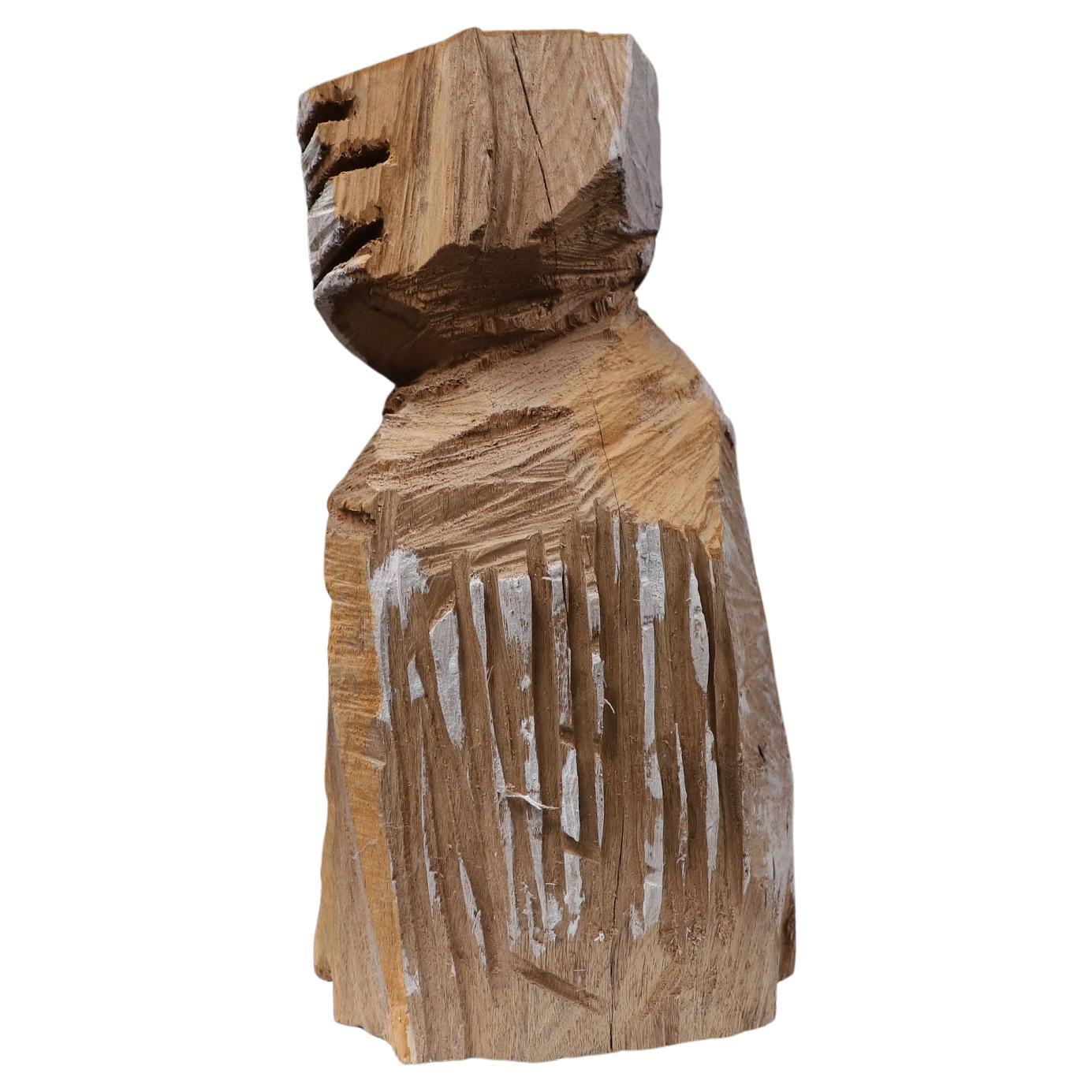 Contemporary Kettensäge geschnitzt Holzskulptur 006 von Studio Melrose