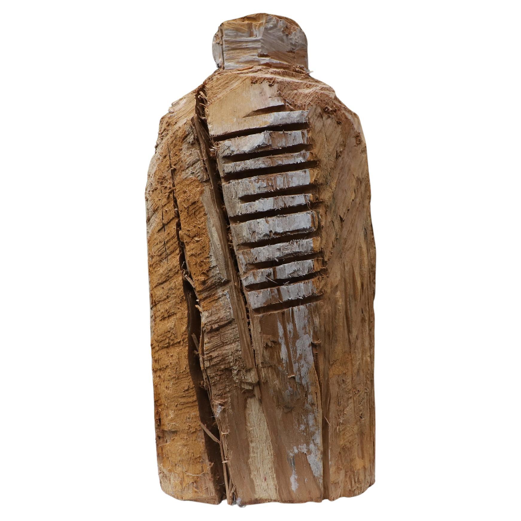 Contemporary Kettensägen geschnitzte Holzskulptur 009 von Studio Melrose