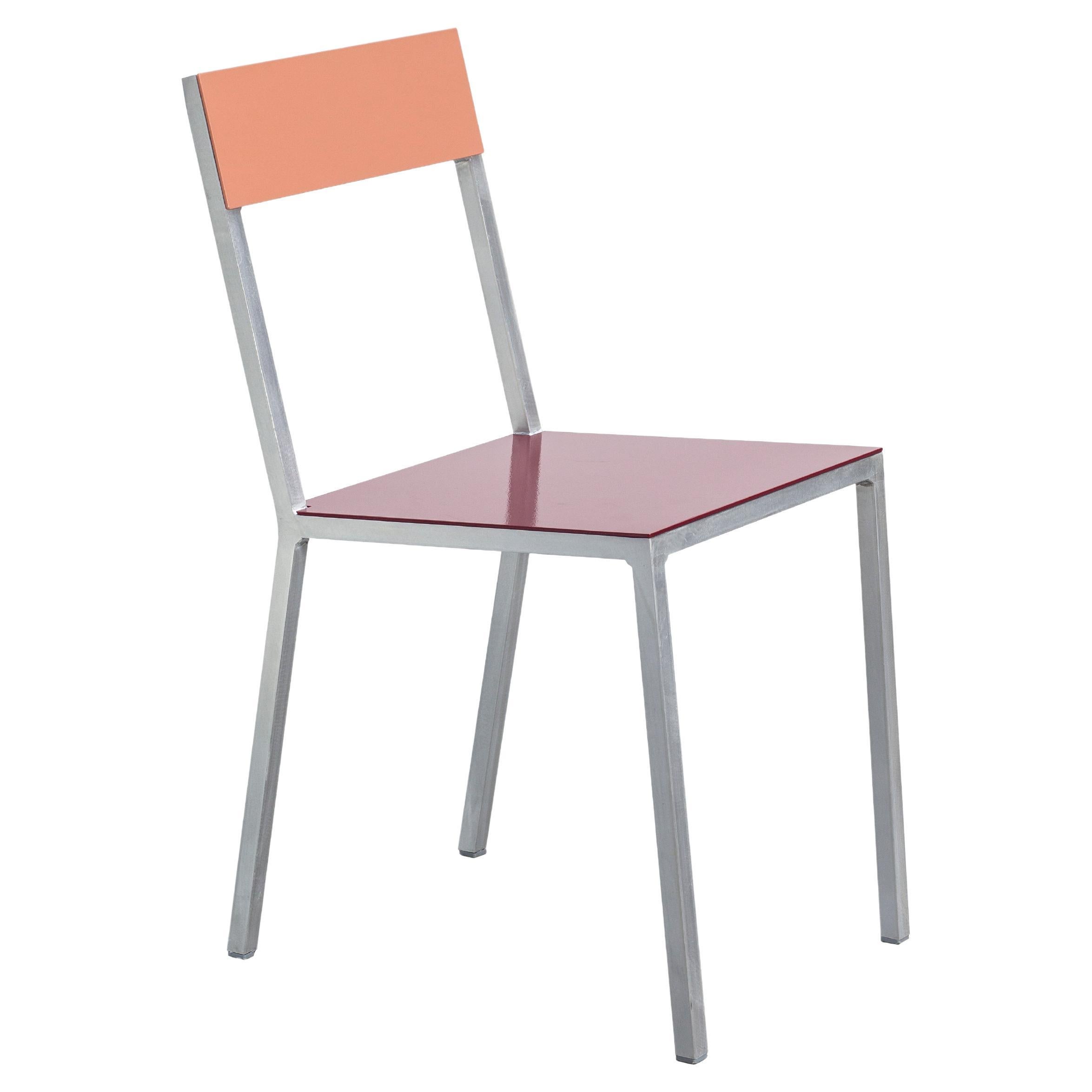 Contemporary Chair 'ALU' by Muller Van Severen, Pink + Burgundy For Sale