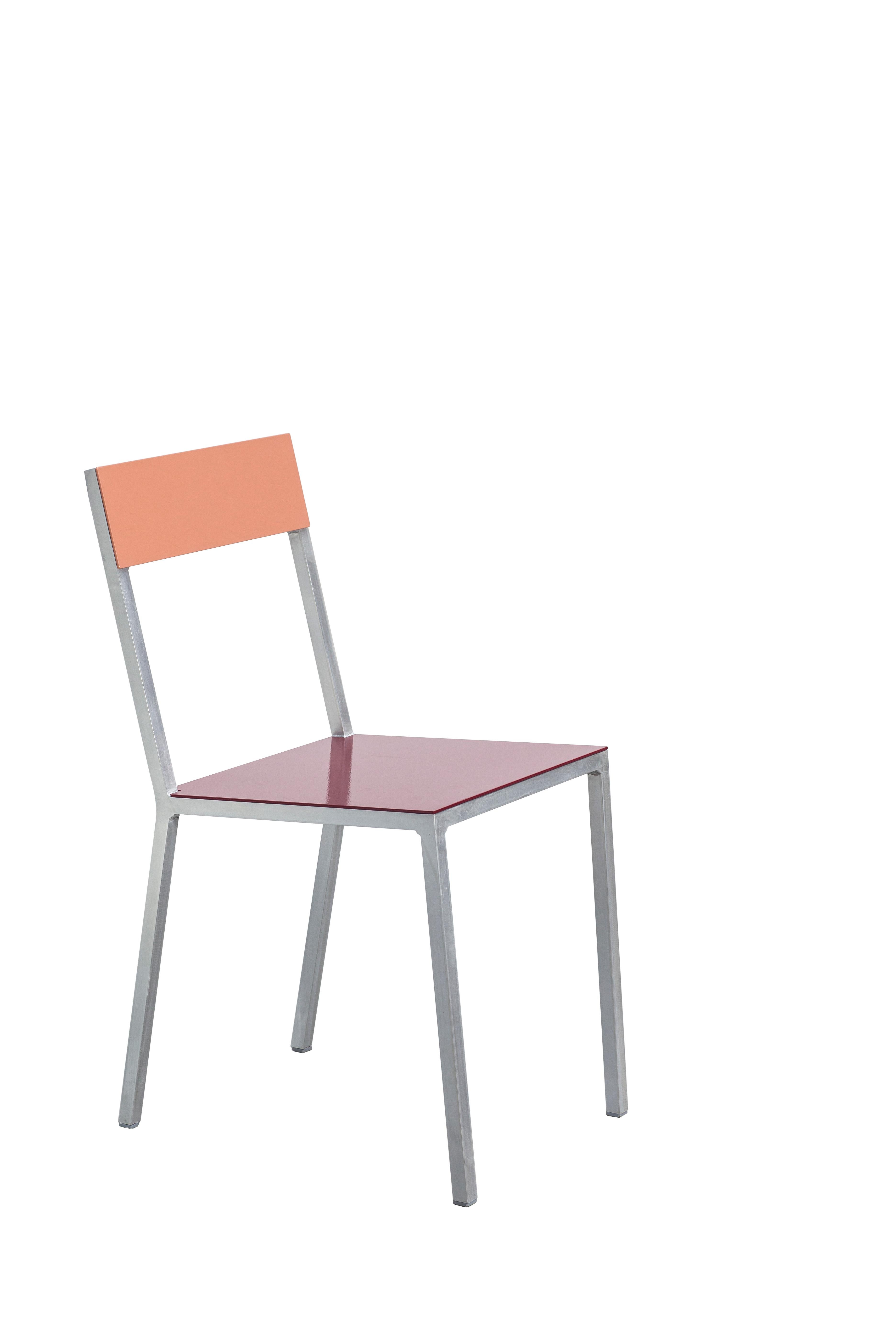 Aluminum Contemporary Chair 'ALU' by Muller Van Severen x Valerie Objetcs, Red + Curry For Sale