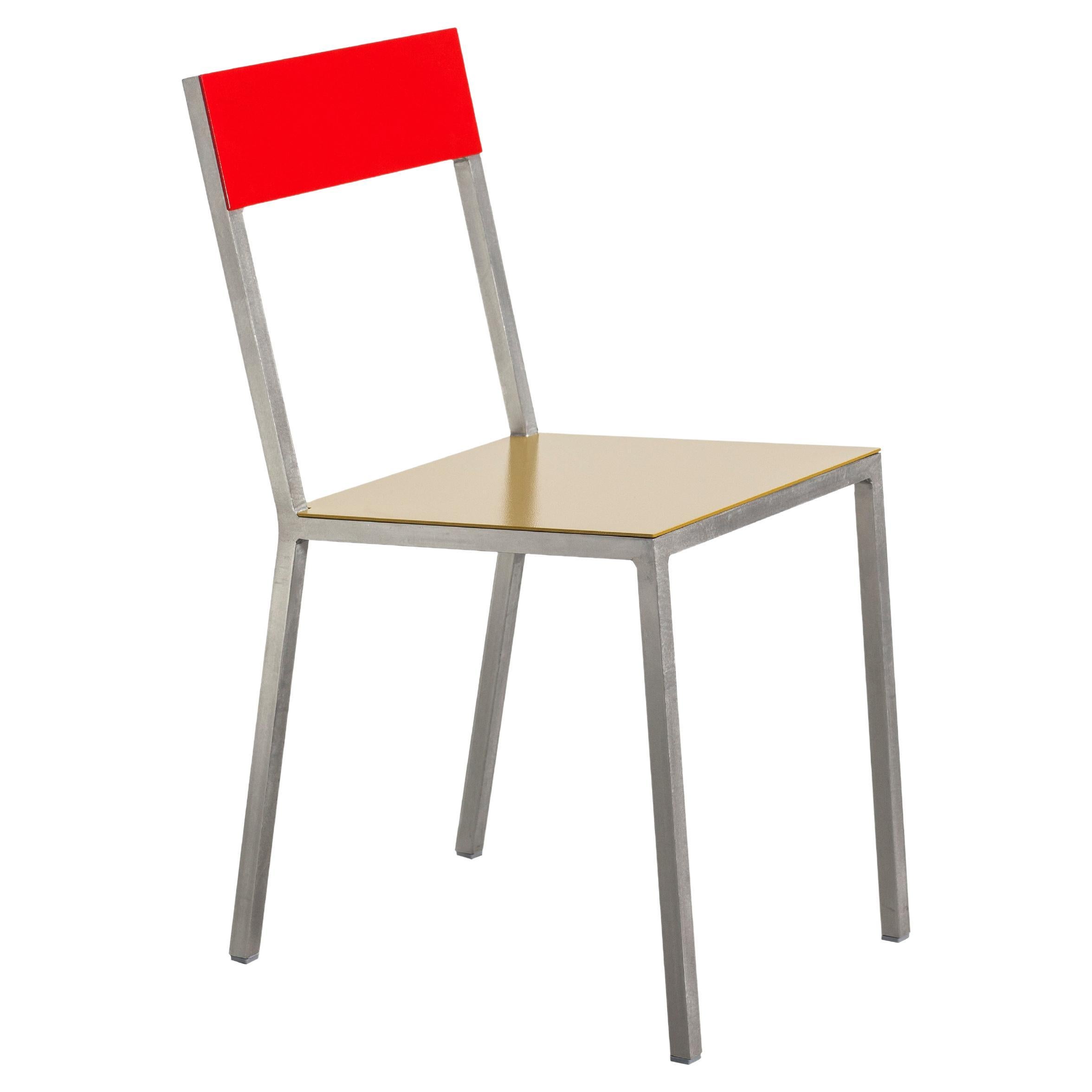 Contemporary Chair 'ALU' von Muller Van Severen x Valerie Objetcs, Rot + Curry im Angebot