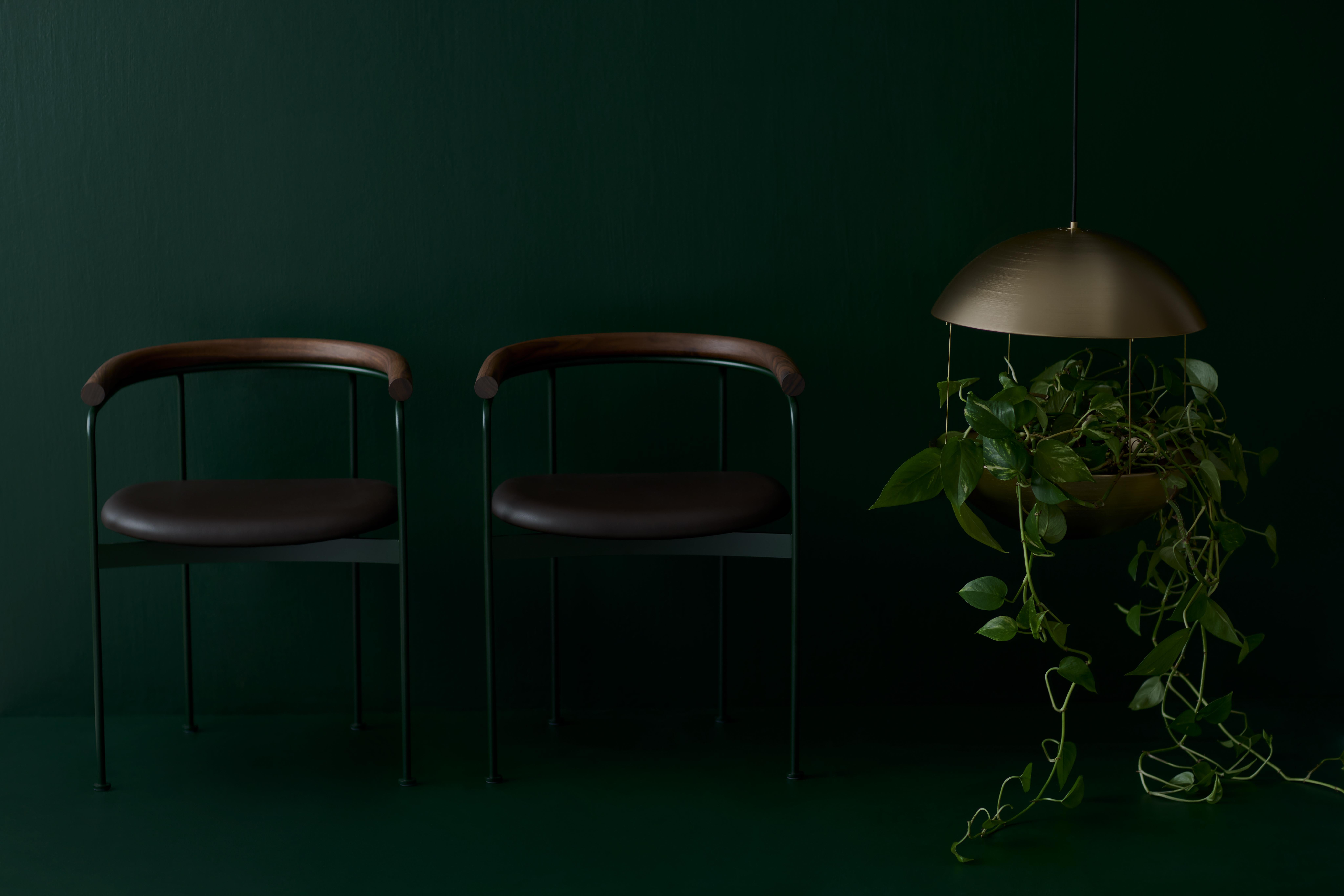Contemporary Chair 'BAIA' by Kensaku Oshiro x DK3, Chrome Frame, Brown Leather For Sale 1