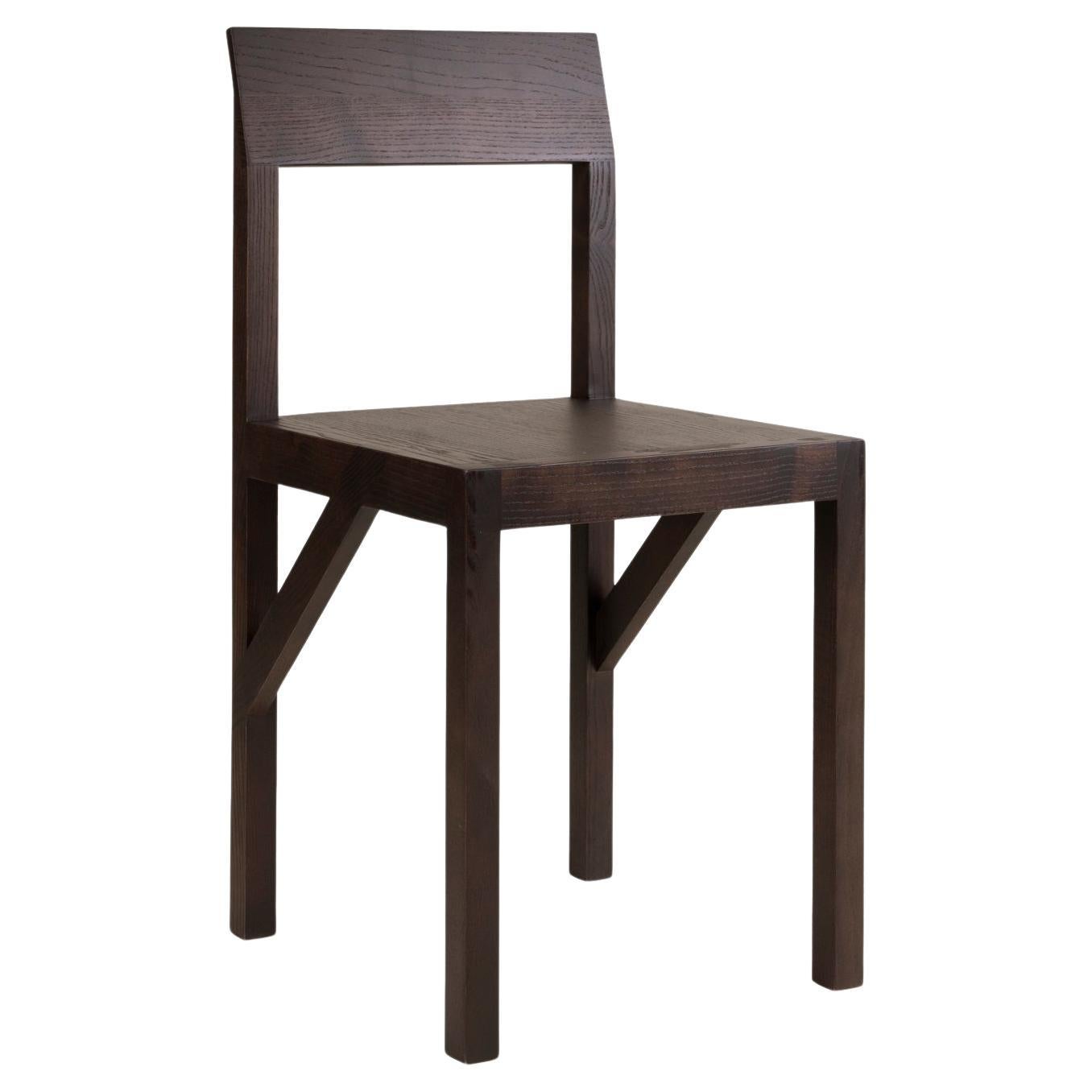 Pre-owned Frama Contemporary Chair 'bracket' By Fredrick Gustav X , Dark Brown Ash Wood