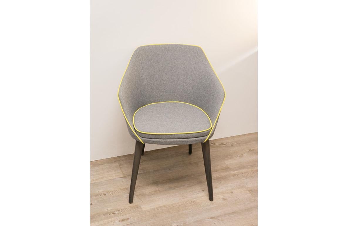 Contemporary Chair by Le Point D, Fabric Cover, Ash Tree Structure, Customizable For Sale 4