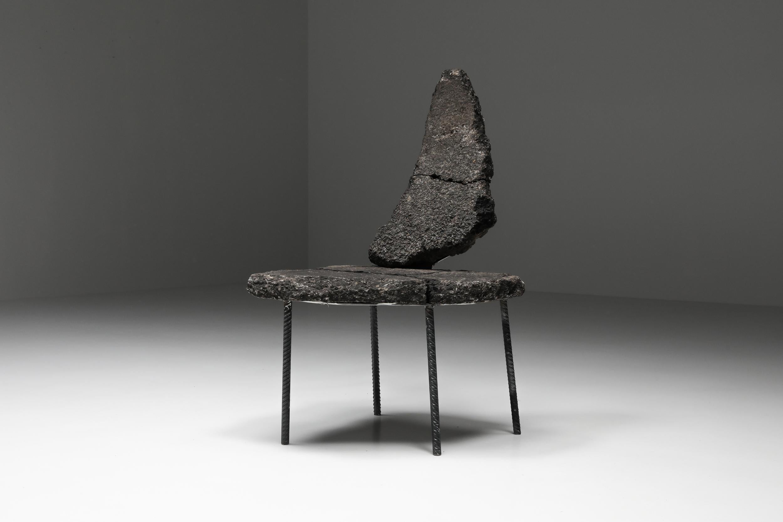 Metal Contemporary Chair by Lionel Jadot 'Lost Highway' Belgian Art and Design Basel For Sale