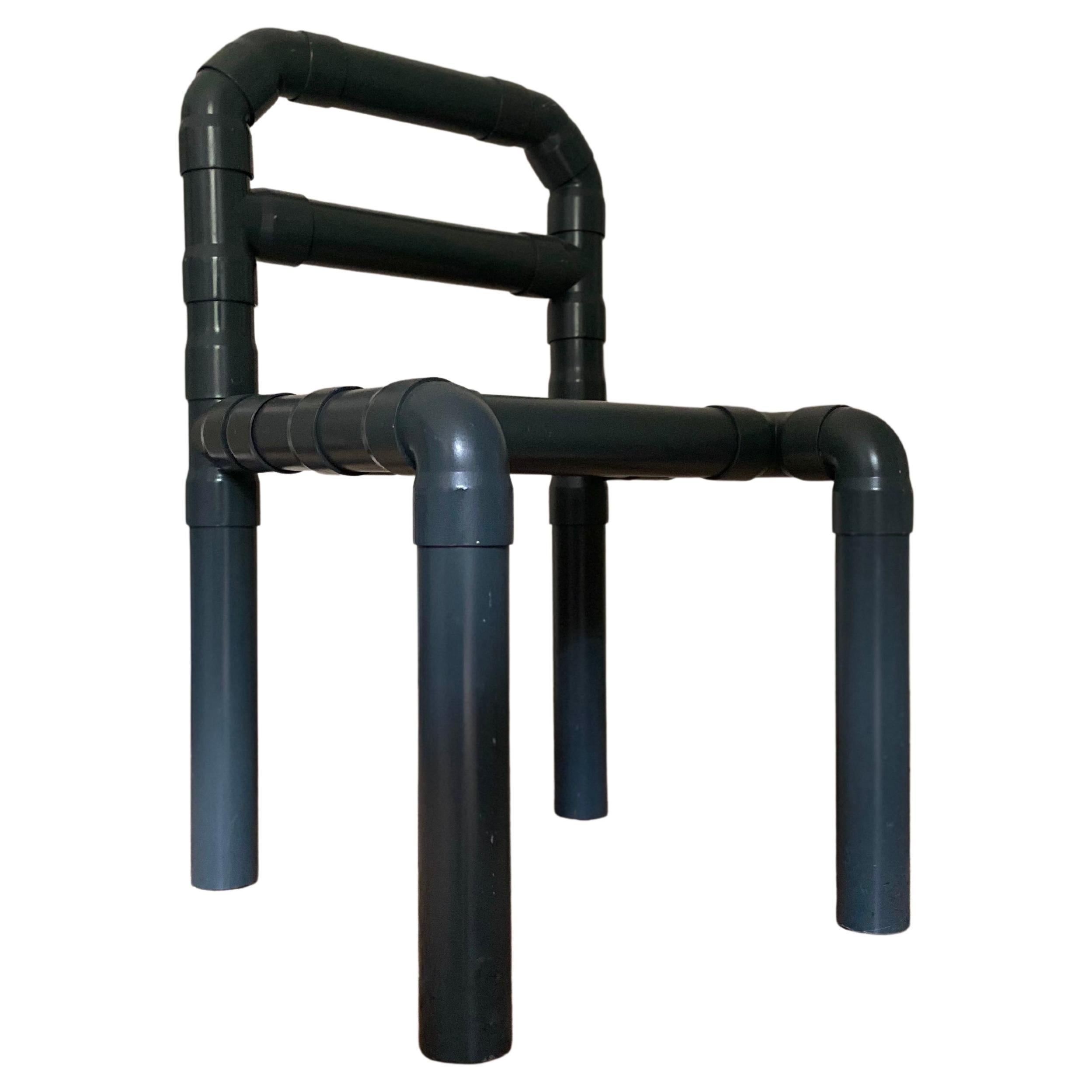 Contemporary Chair by Niccolo Spirito Mod. Diabo  / PVC Pipes For Sale