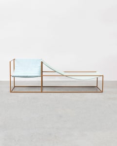 Contemporary Chair 'Duo Seat' by Muller Van Severen, Green + Blue
