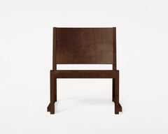 Contemporary Chair 'Easy 01' by FRAMA, Dark Brown Birch